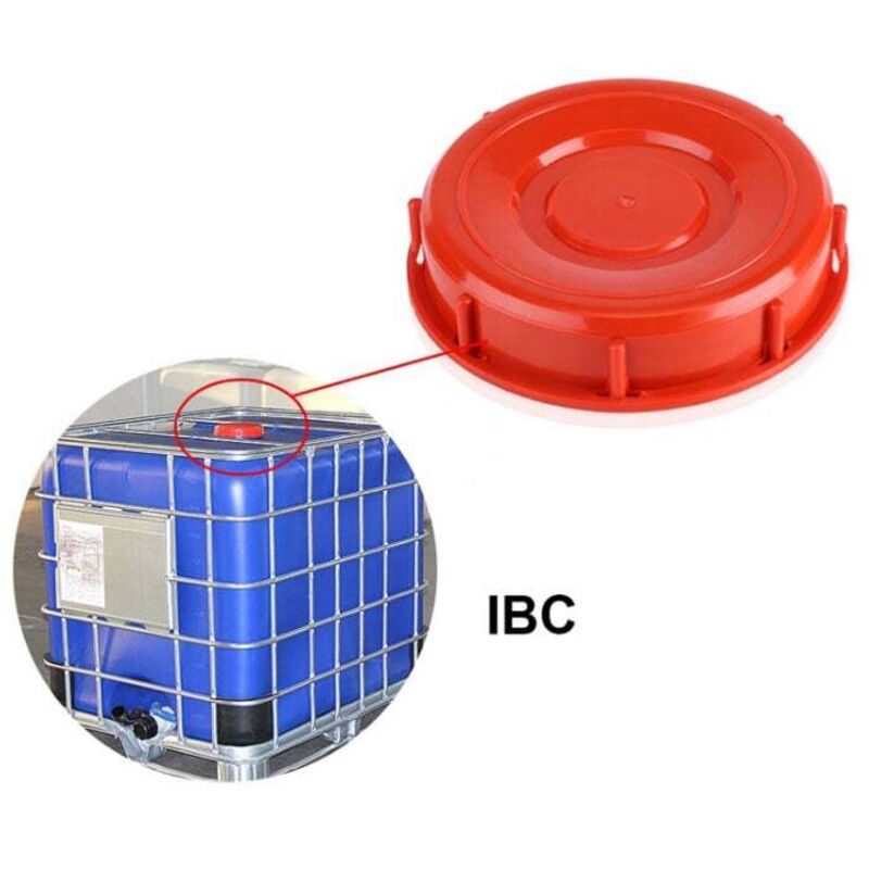 foto del prodotto ej.life tappo di copertura per serbatoio ibc, ricambio, accessori per serbatoio, plastica rossa da 163 mm, adattatore per tappo di protezione