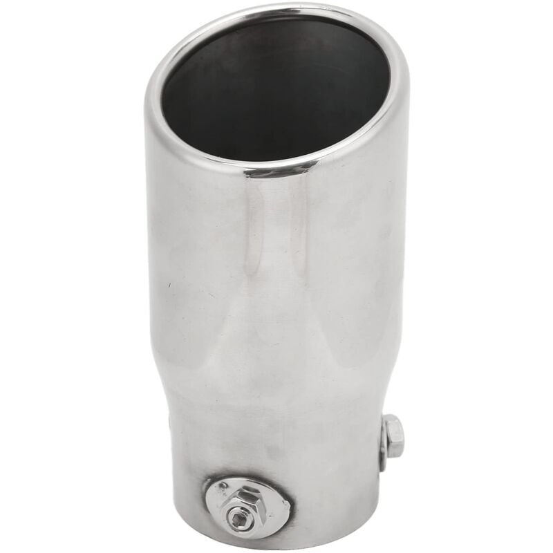 foto del prodotto ej.life terminale di scarico, terminale di scarico in acciaio inox, diametro 63 mm, lunghezza 76 mm, universale per auto.