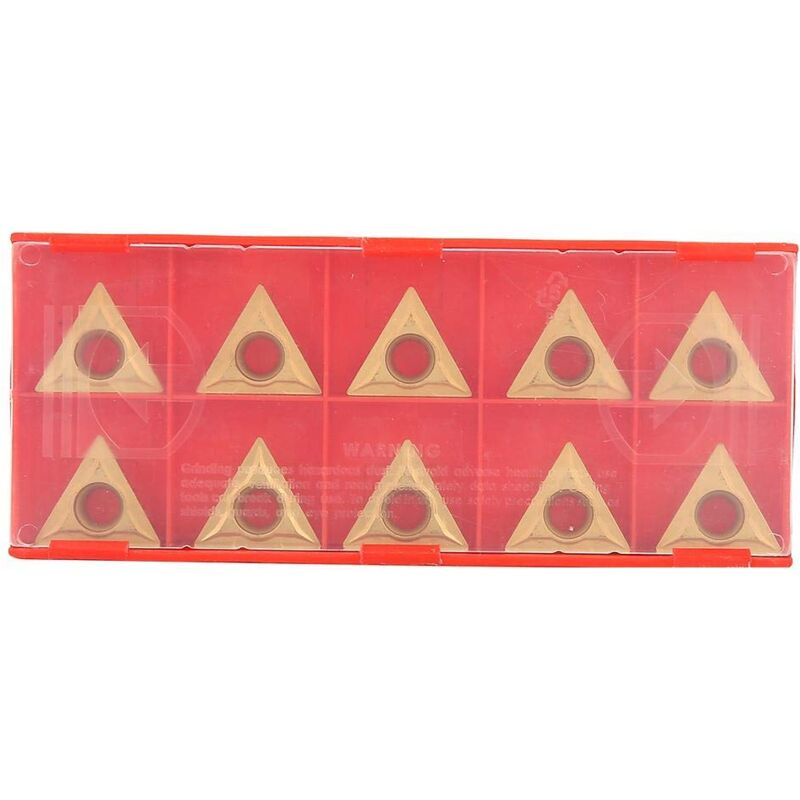 foto del prodotto ej.life utensile da tornitura triangolare in acciaio al tungsteno da 10 pezzi, inserti cnc tcmt 16t304, inserti per tornitura