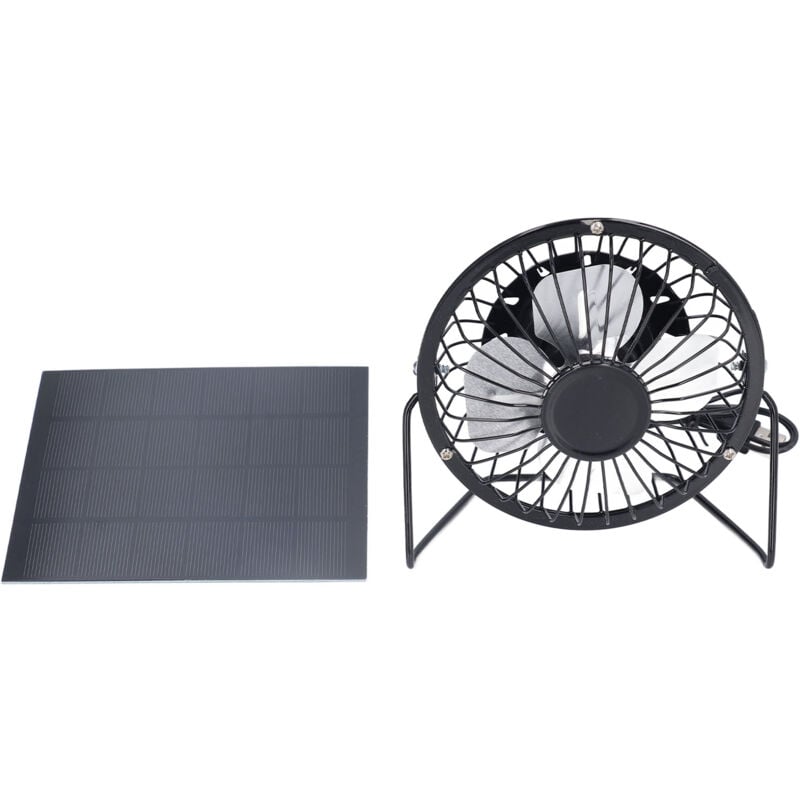 foto del prodotto ej.life ventilatore a pannello solare ventilatore solare portatile in polisilicio nero per i viaggi