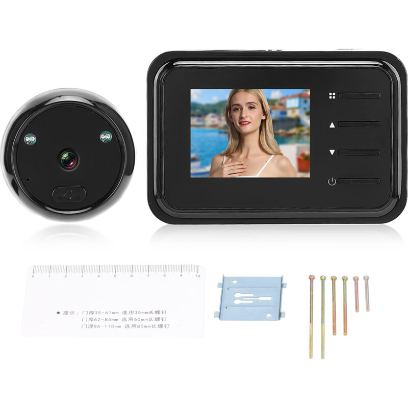 foto del prodotto ej.life videocitofono digitale wireless telecamera spioncino con monitor lcd da 2,4 pollici, telecamera di sorveglianza elettronica a occhio di