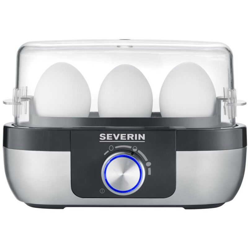 foto del prodotto ek 3163 cuociuova senza bpa, con misurino, con pungiuovo acciaio inox, nero severin