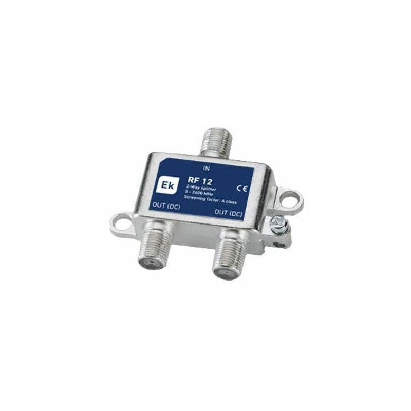 foto del prodotto ek partitore tv sat 2 uscite 5 2400mhz ripartitore segnale antenna connettore f