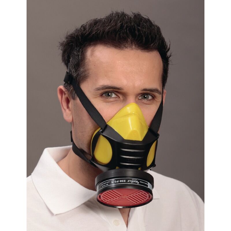 foto del prodotto ekastu - respiratore semimaschera polimask gamma / silicone en 140 o filtro.silik.