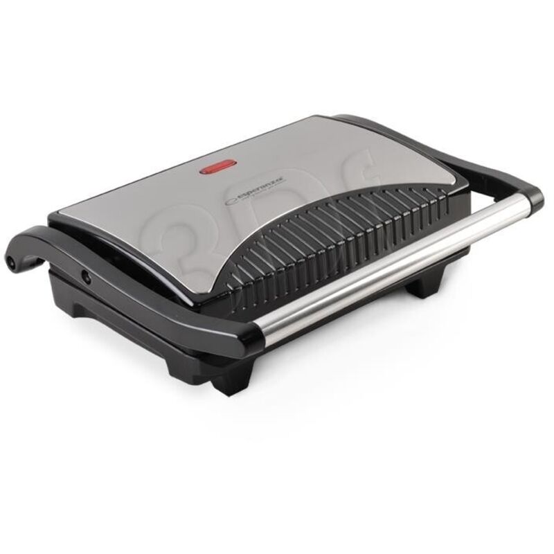 foto del prodotto ekg006 grill contact taleggio, metallo, argento, nero - esperanza