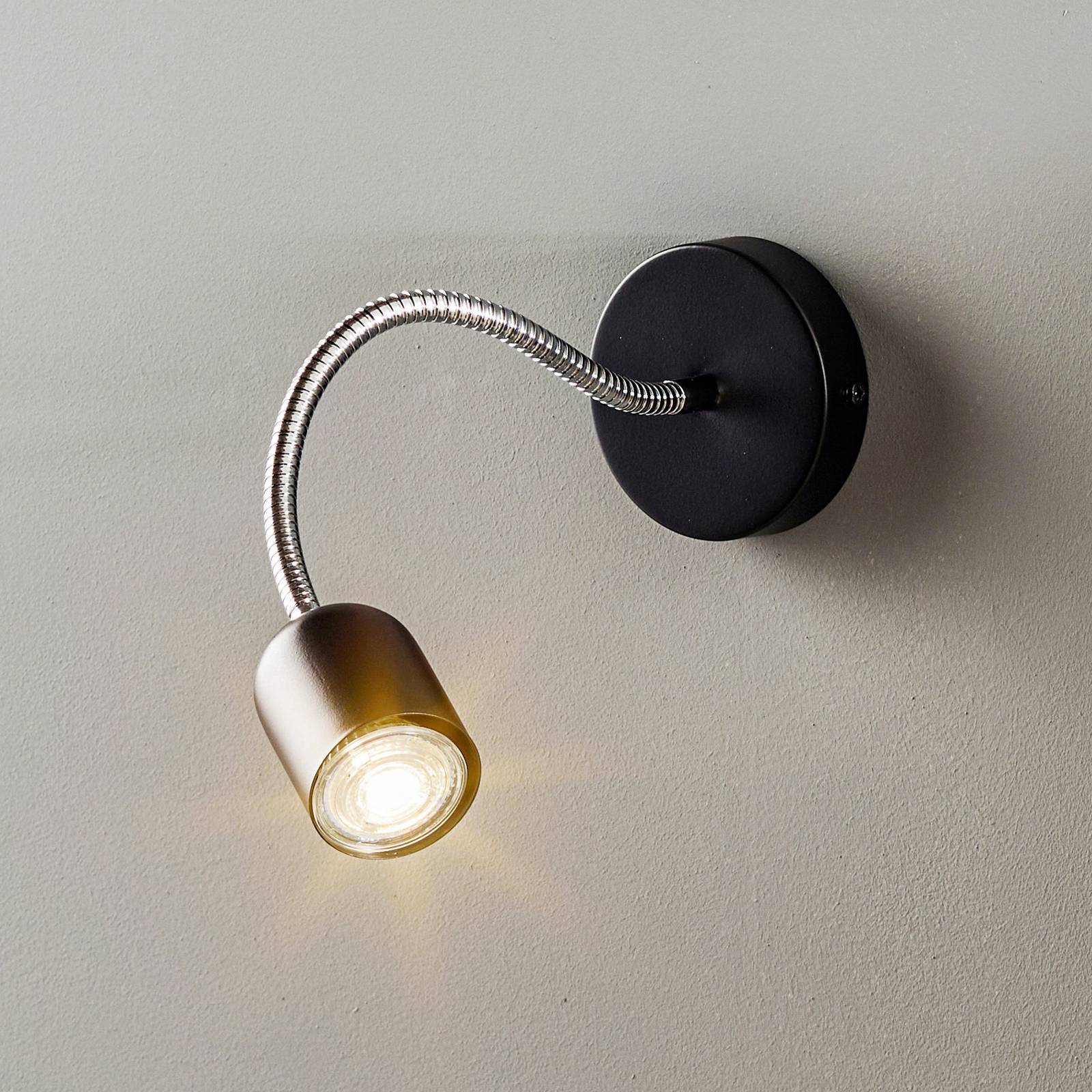 foto del prodotto eko light applique maxi con braccio flessibile, nero