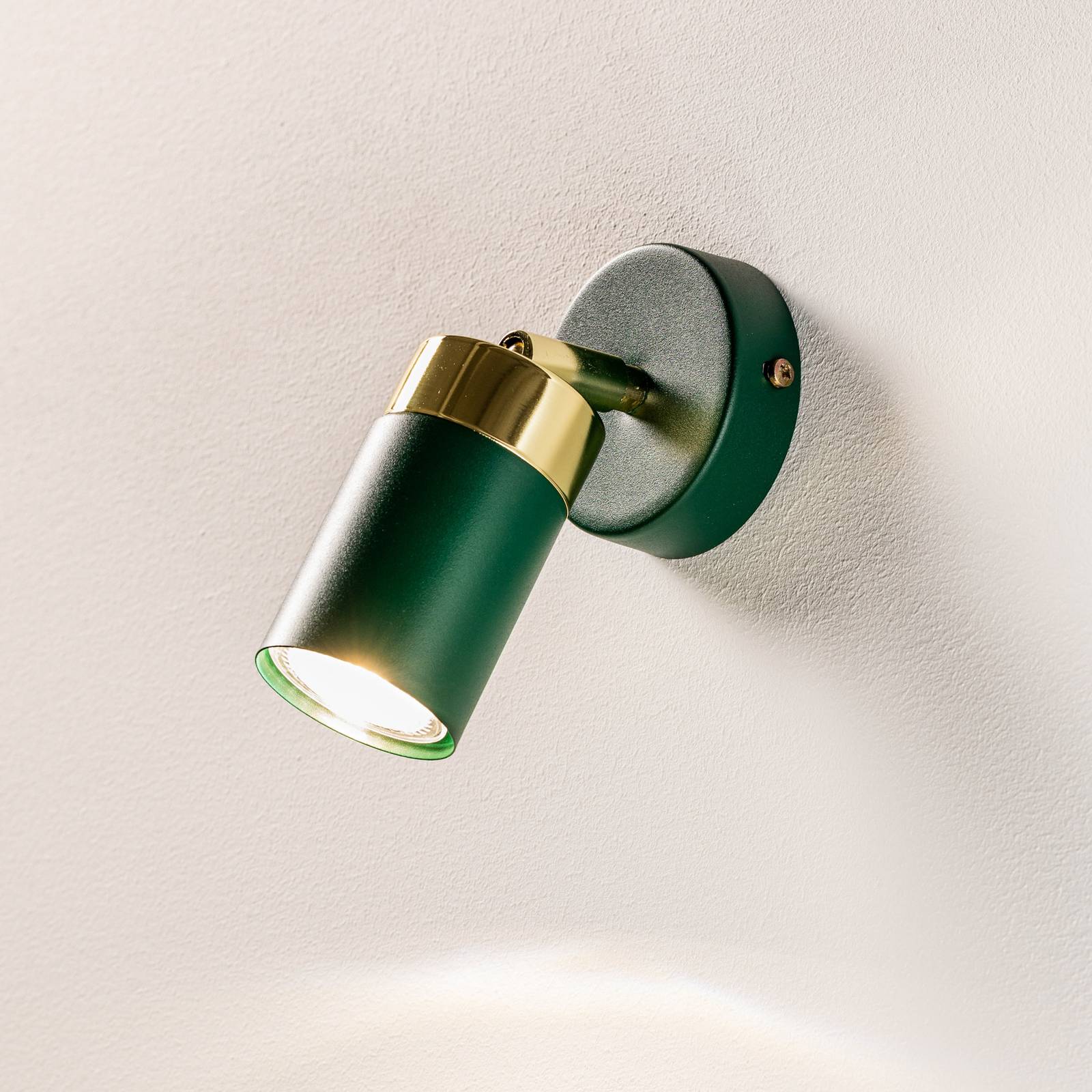 foto del prodotto eko light faretto da parete joker, verde oro, 1 luce