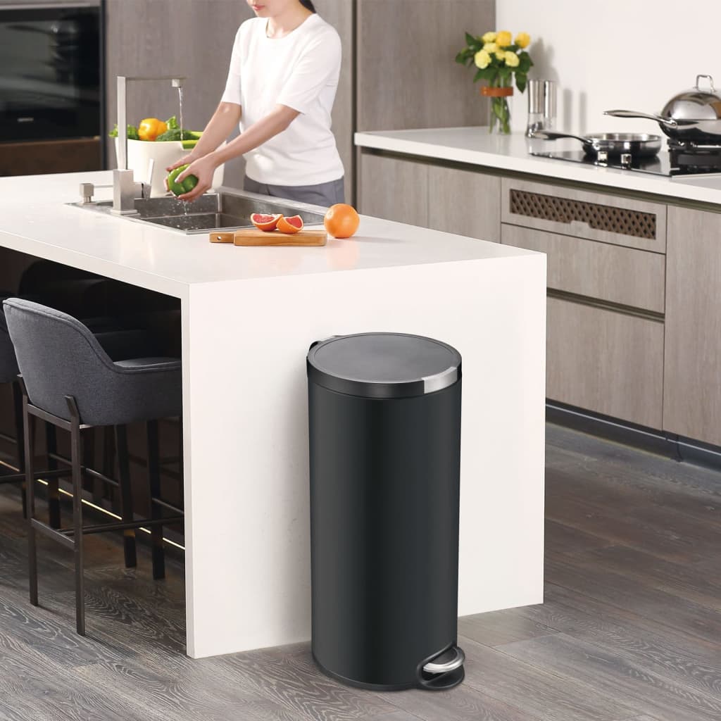 foto del prodotto eko pattumiera a pedale artistic 30 l nero opacocod mxl 71822