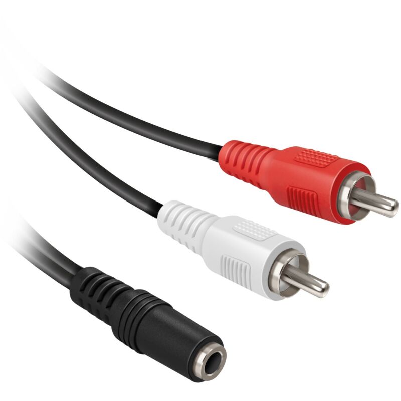 foto del prodotto ekon ecajack2rca03fm cavo audio 0,3 m 3.5mm 2 x rca nero