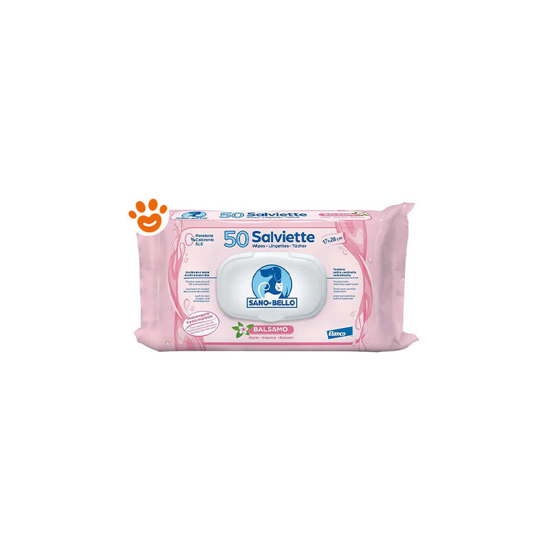foto del prodotto elanco dog cat sano e bello salviette detergenti 50 pezzi scegli la profumazione elanco dog cat sano e bello salviette detergenti 50