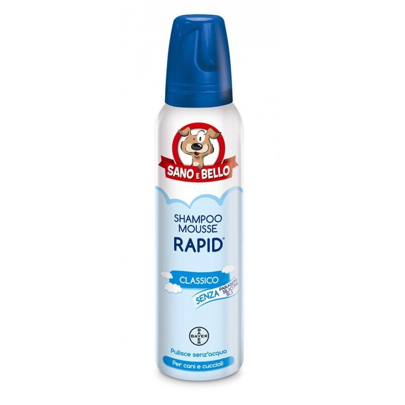 foto del prodotto elanco shampoo mousse cani e cuccioli elanco shampoo mousse cani e cuccioli rapid al talco 300 ml