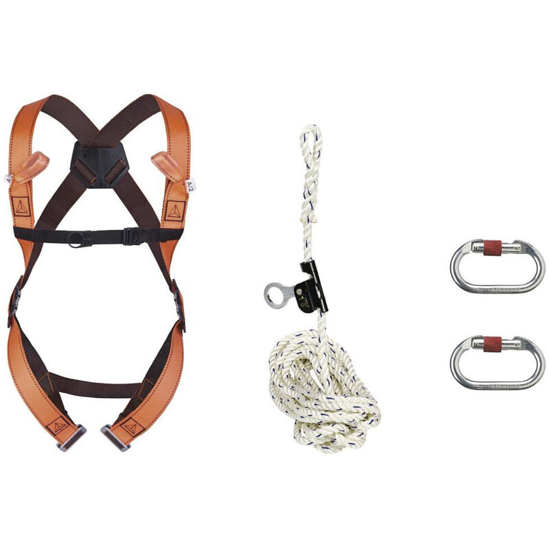 foto del prodotto elara170xx kit anticaduta da tetto taglia xl xxl arancione delta plus