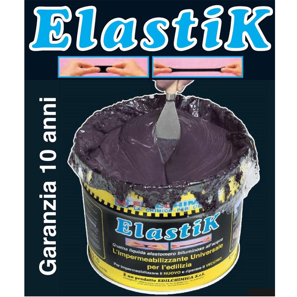 foto del prodotto elastik impermeabilizzante liquido guaina elastica edilchimica kg 20