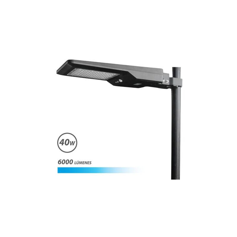 foto del prodotto elbat lampione a led solar 40w pro 6000lm 6000k colore nero