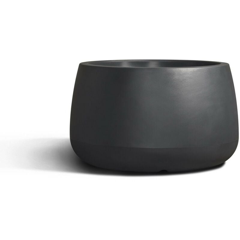 foto del prodotto elbi vaso tondo in resina titano diam. 85 cm. antracite