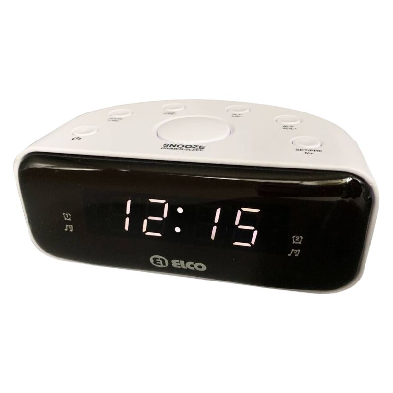 foto del prodotto elco radiosveglia con display pd 134 bianco