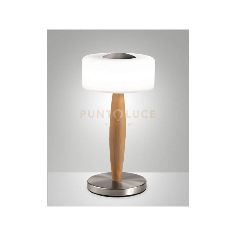 foto del prodotto elea lampada da tavolo nichel satinato dimmerabile a led 3000k 8w 860 lm