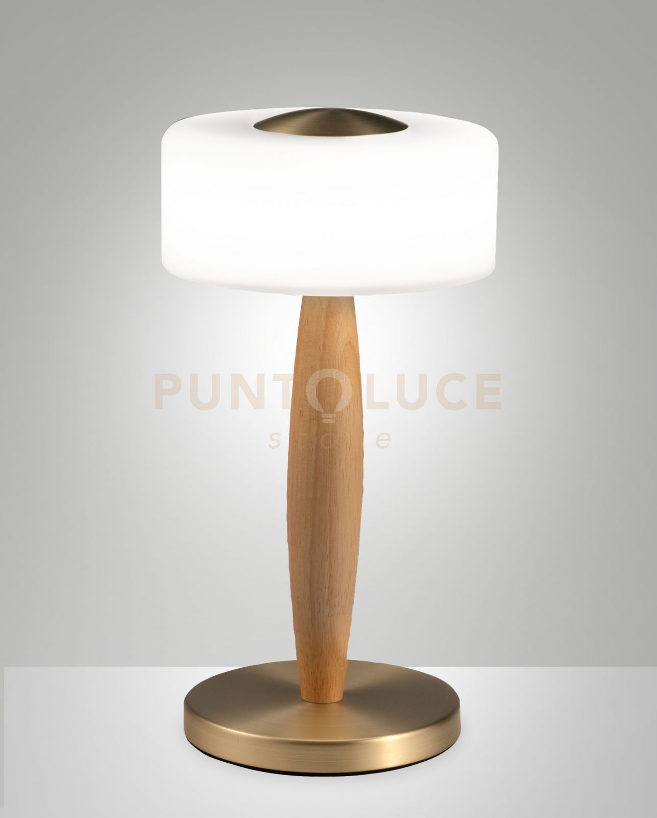 foto del prodotto elea lampada da tavolo ottone satinato dimmerabile a led 3000k 8w 860 lm
