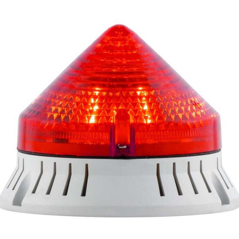 foto del prodotto electra sirena segnalatore luminoso e acustico rosso 24v