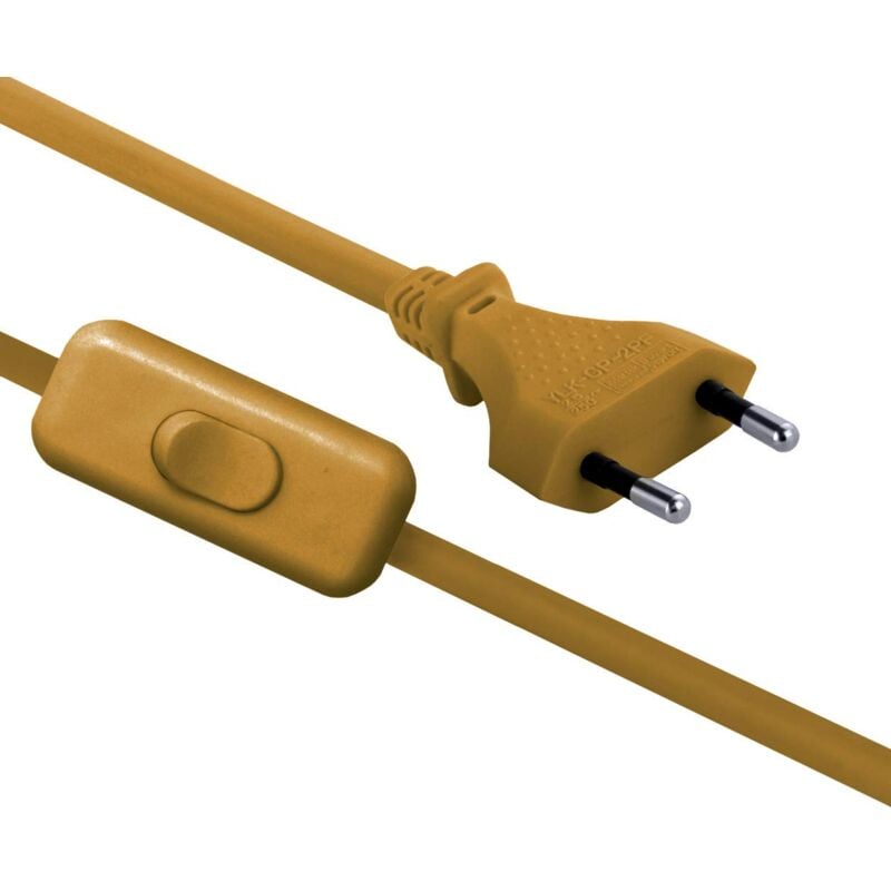foto del prodotto electraline 01545 filo per lampada con interruttore, lunghezza 1,5 m, oro antico