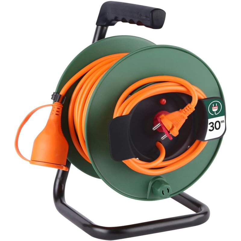 foto del prodotto electraline 20866138g avvolgicavo da giardino, 30 m, colore verde