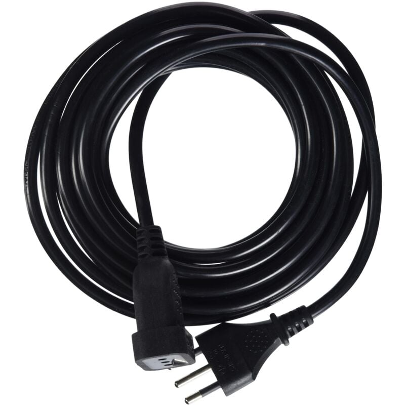 foto del prodotto electraline 46120 prolunga 5 mt spina e presa piccola 10a, nero sezione cavo 3g1 mm 