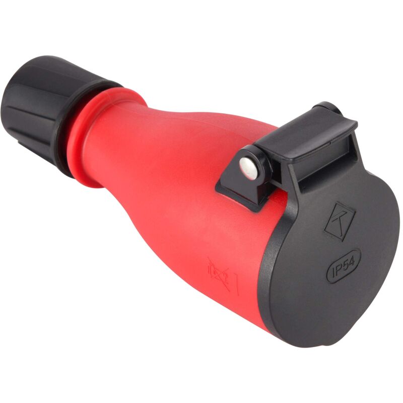 immagine 0 del prodotto electraline 55083 presa professionale schuko, protezione ip54, con tappo con chiusara a molla automatica per consentire operazione a mano libera