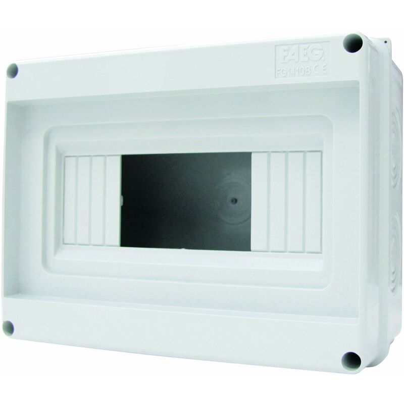 foto del prodotto electraline 60434 centralino da parete senza portello, 8 moduli, bianco