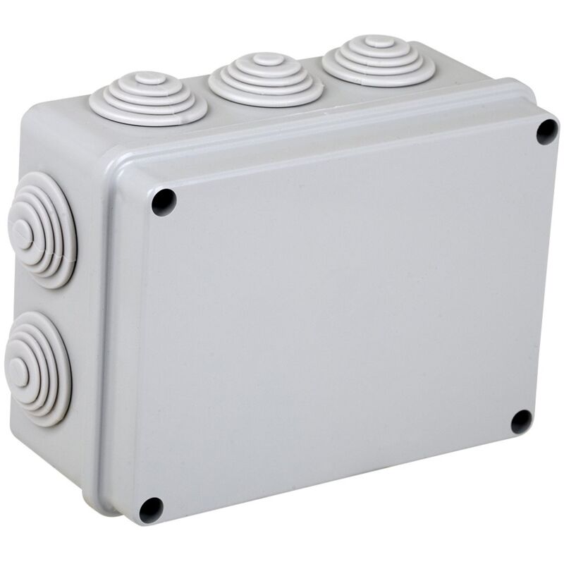 foto del prodotto electraline 60556 cassetta di derivazione da parete, misura 190x140 mm, ip55, grigio, 190x140x70