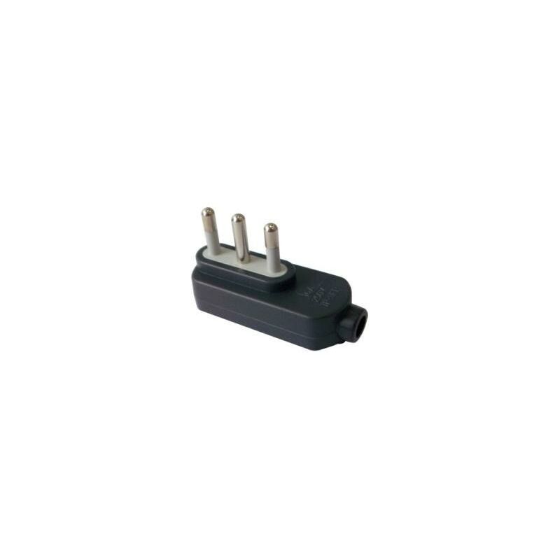 foto del prodotto electraline 71911 spina piatta, 16 a 230v, grigio opaco