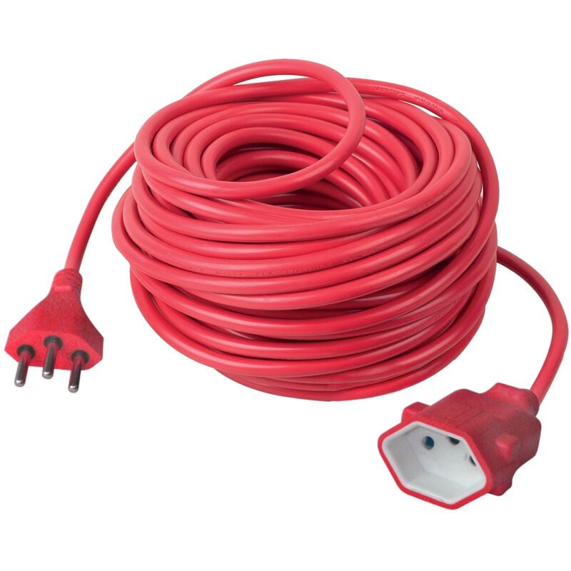 foto del prodotto electraline 801354 prolunga da giardino con presa spina 10a svizzera swiss 3x1 20 metri, arancione