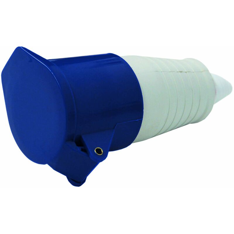 foto del prodotto electraline 80856 presa elettrica industriale, iec, 32a, 2p t, 220 250v, ip44, blu