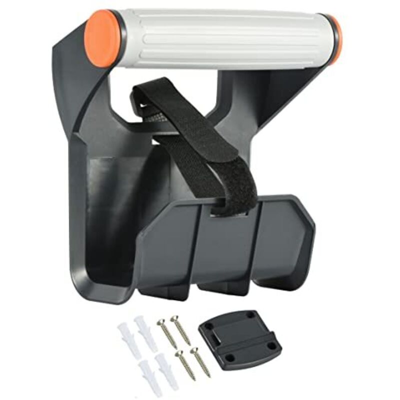 foto del prodotto electraline - 94021 avvolgicavo avvolgi prolunghe con maniglia ergonomica e set per il montaggio parete, può avvolgere fino a 25 m di cavo