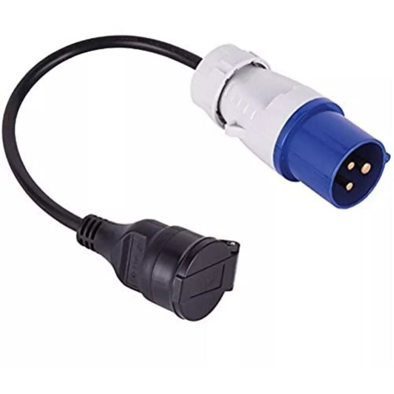 foto del prodotto electraline adattatore camper 30cm spina cee e presa schuko.