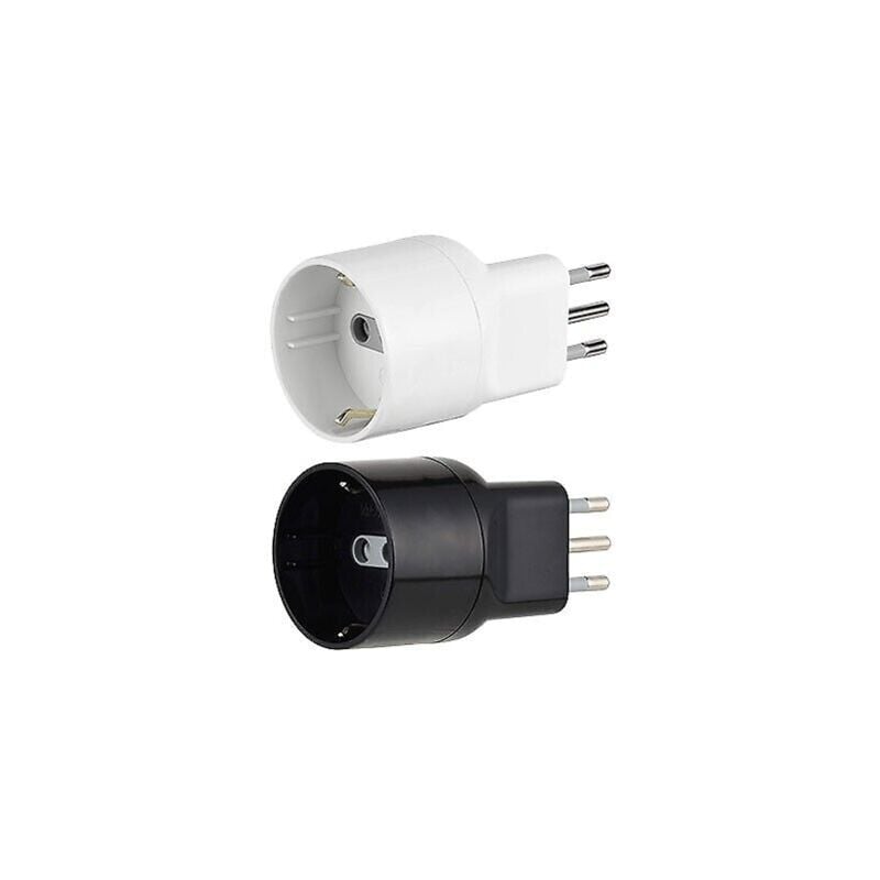 foto del prodotto electraline adattatore disassata shuko 10a 2p t presa 10a 2p t col. nero