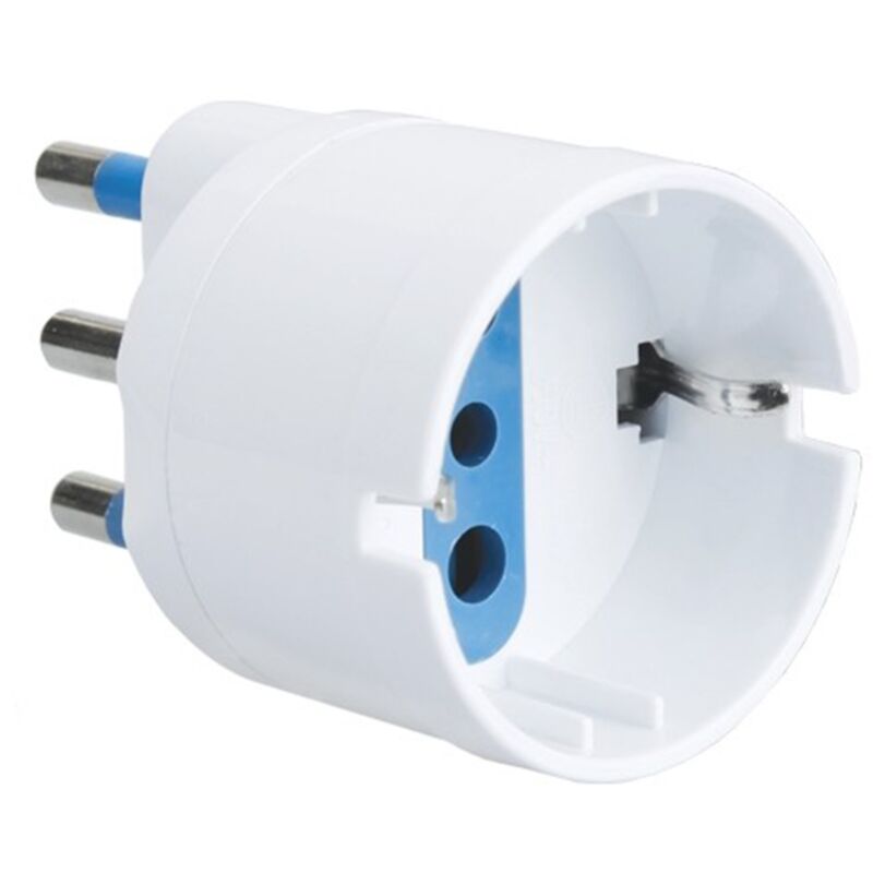 foto del prodotto electraline adattatore semplice schuko 16a 2p t presa 10a 2p t colore nero
