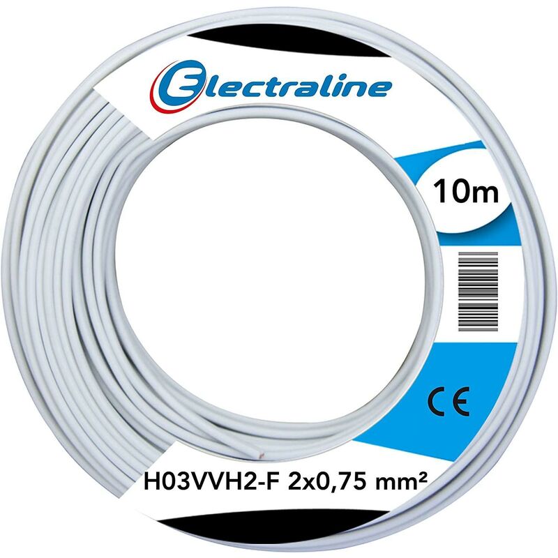 foto del prodotto electraline cavo h03vvh2 f 2x0,75 colore bianco 10901