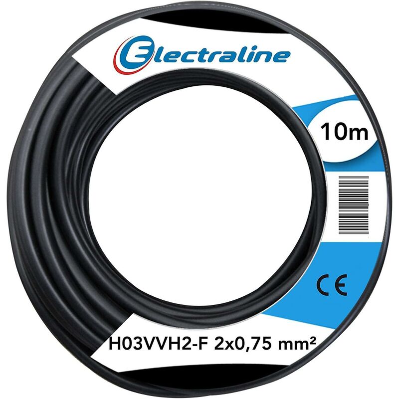foto del prodotto electraline cavo h03vvh2 f 2x0,75 colore nero 10921