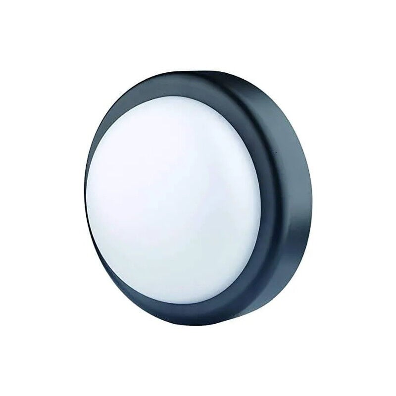 foto del prodotto electraline finestra led rotonda 14w , 4000k, 1000 lm , dimensioni 200x200x100, colore nero