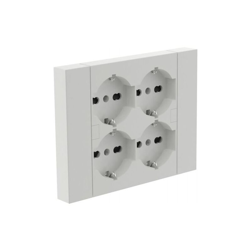 foto del prodotto electraline multipresa incasso quadra 4 prese bip schuko universali bianco 38922