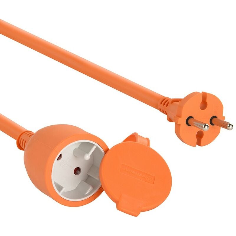 foto del prodotto electraline prolunga elettrica da giardino arancione 01357 prolunga 30 mt cavo 2 1,5 mm 
