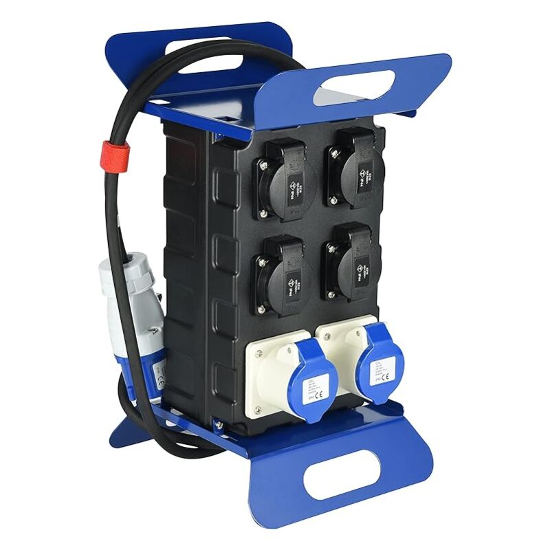foto del prodotto electraline quadro di distribuzione portatile con interruttore differenziale cm 20x22x36h