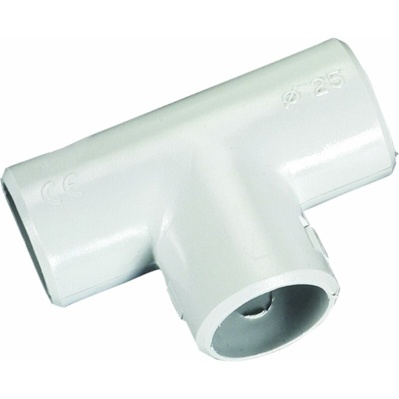 foto del prodotto electraline raccordo a t tubo ispezione diametro 25 grigio 2 pezzi 80693