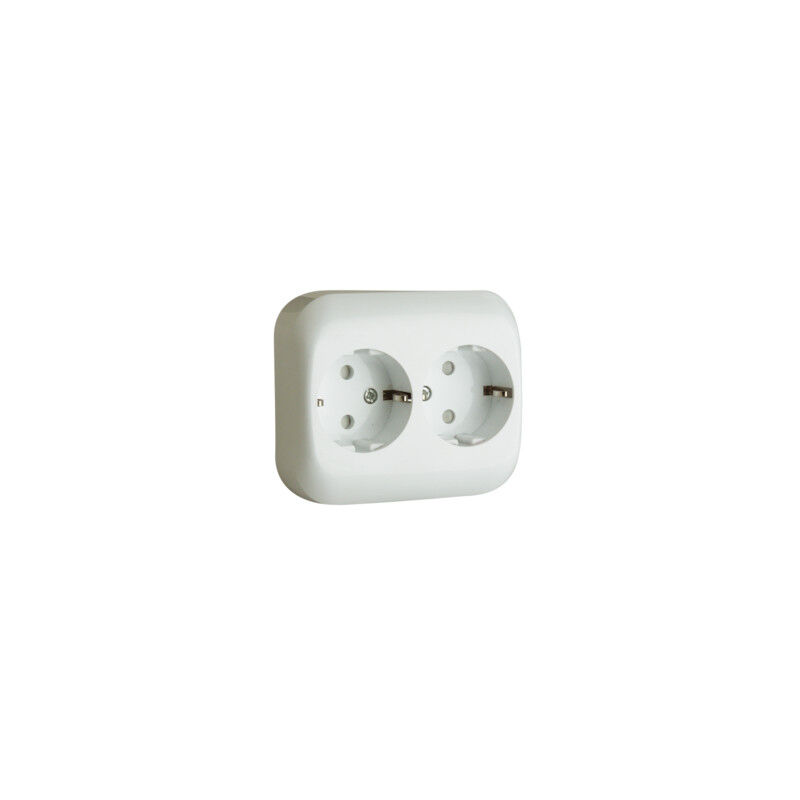 immagine 0 del prodotto electro dh schuko doppia base, 16a 250v 36.530 db, bianco, 8430552107155