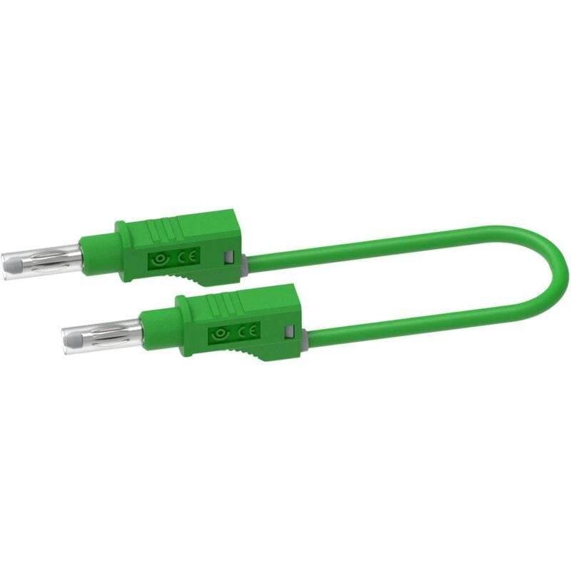 foto del prodotto electro pjp 2217 600v cd1 200v cavo di misura spina a banana spina a banana 2.00 m verde 1 pz.