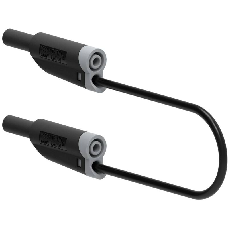 foto del prodotto electro pjp 2710 iec cd1 25n cavo di misura spina a banana 4 mm spina a banana 4 mm 25 cm nero 1 pz.