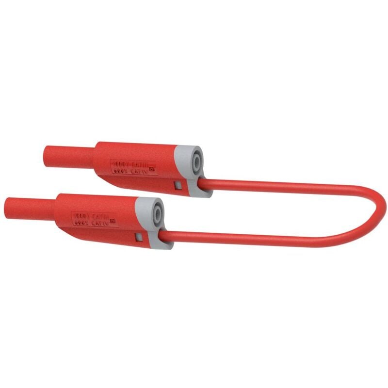 foto del prodotto electro pjp 2710 iec cd1 25r cavo di misura spina a banana 4 mm spina a banana 4 mm 25 cm rosso 1 pz.
