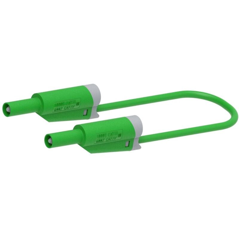 foto del prodotto electro pjp 2710 iec cd1 50v cavo di misura spina a banana 4 mm spina a banana 4 mm 50 cm verde 1 pz.