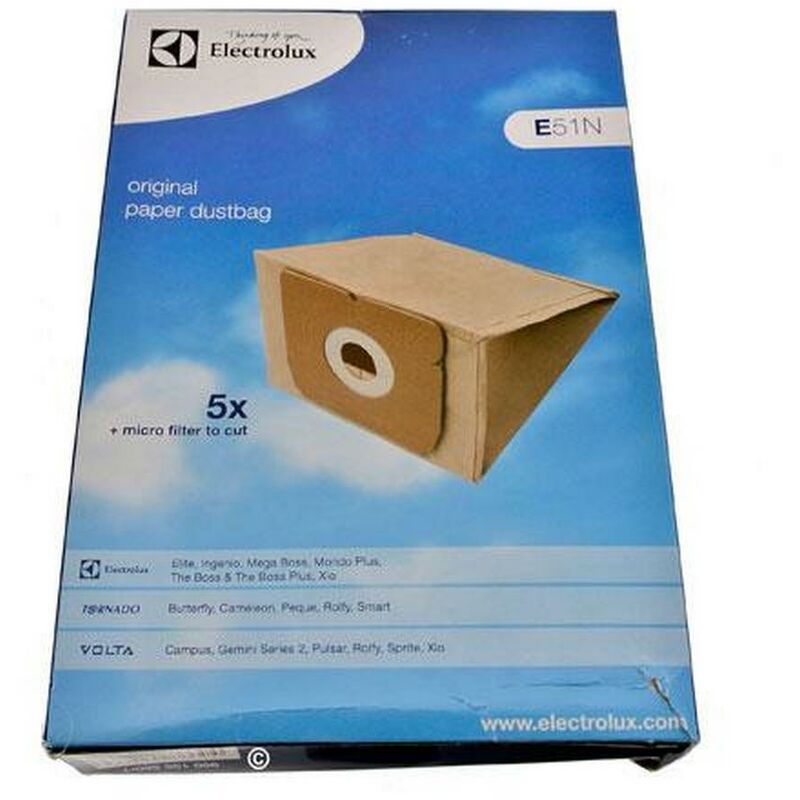 foto del prodotto electrolux confezione di 5 sacchetti per polvere 1 filtro aspirapolvere tornado 518573662734376966