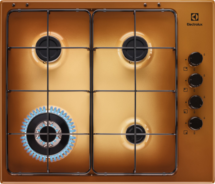 foto del prodotto electrolux egs6414t piano cottura ottone da incasso gas 4 fornello i 